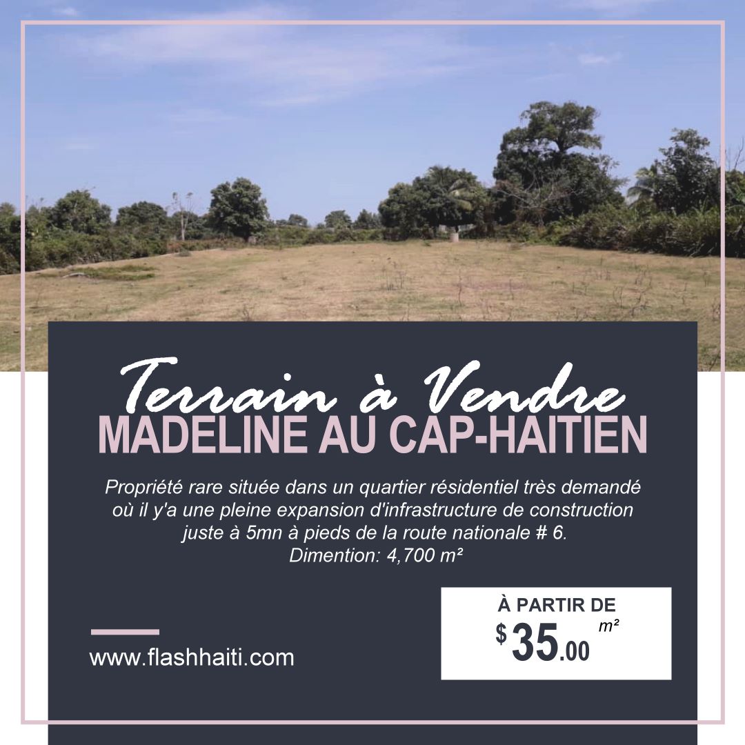 Terrain à vendre au Cap-Haitien (Madeline)