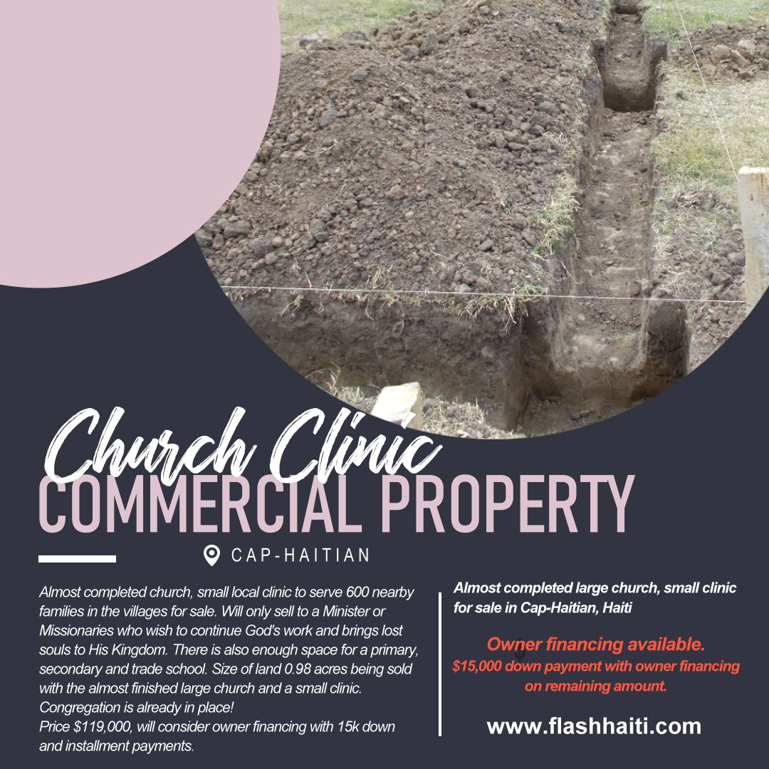 Mission-Ready Church & Clinic for Sale Near Cap-Haïtien – Owner Financing